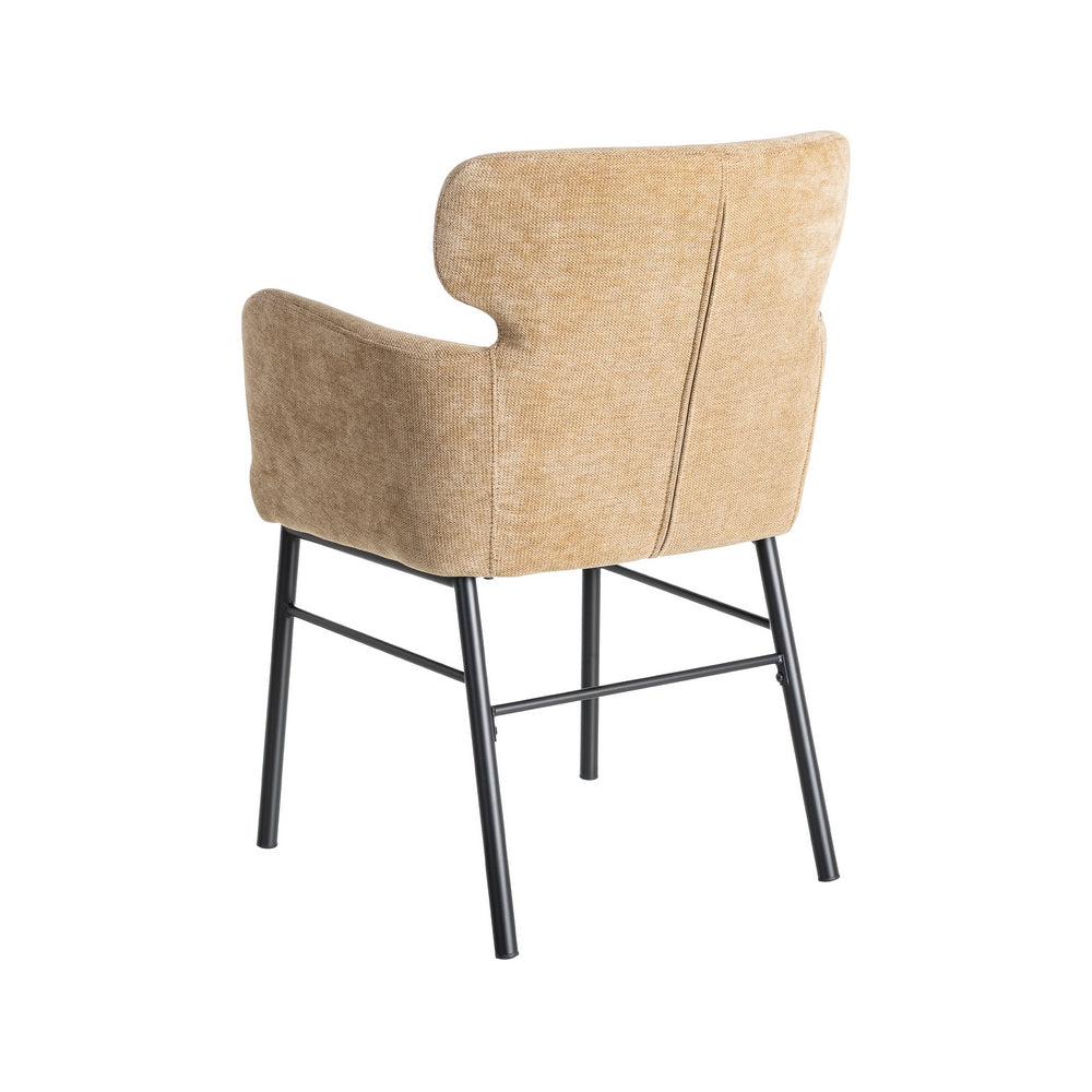 SILLA BEIGE TEJIDO-METAL SALÓN 59,50 X 62,50 X 86 CM