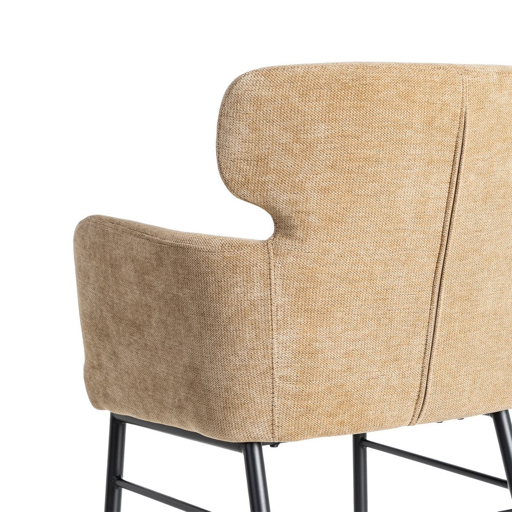 SILLA BEIGE TEJIDO-METAL SALÓN 59,50 X 62,50 X 86 CM
