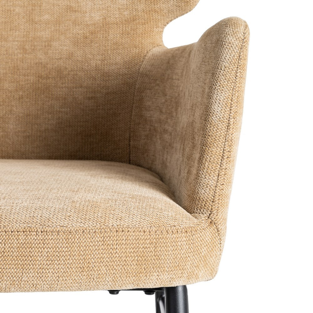 SILLA BEIGE TEJIDO-METAL SALÓN 59,50 X 62,50 X 86 CM