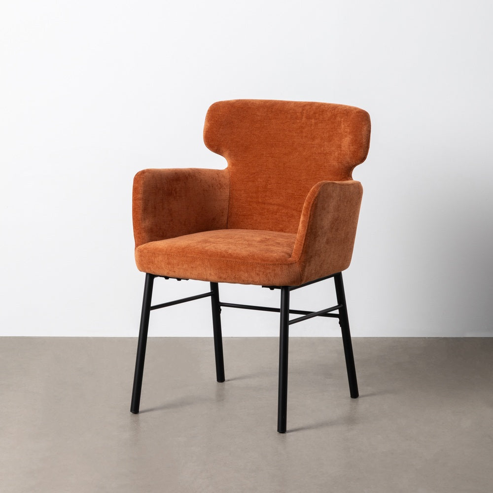 CHAIR TERRACOTTA FABRIC-METAL LIVING ROOM 59.50 X 62.50 X 86 CM