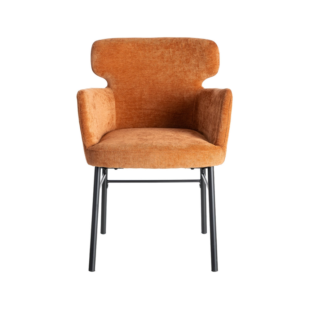 CHAIR TERRACOTTA FABRIC-METAL LIVING ROOM 59.50 X 62.50 X 86 CM