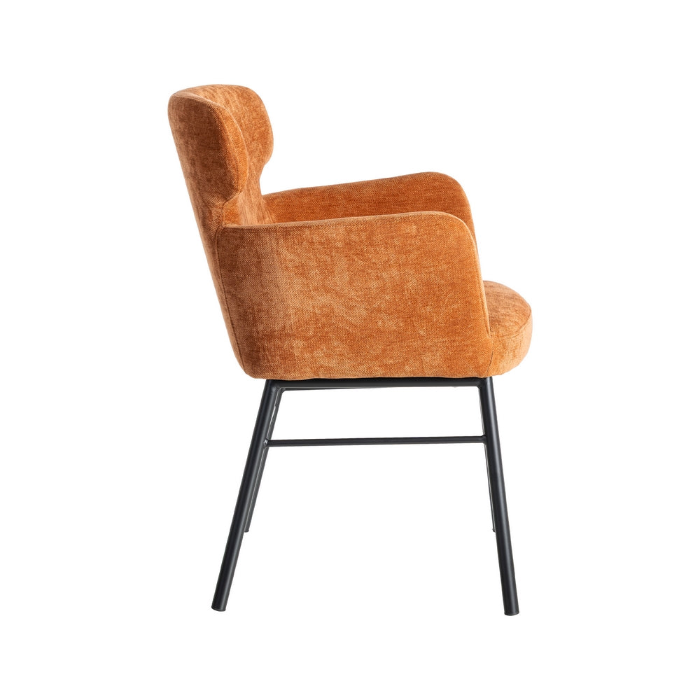 CHAIR TERRACOTTA FABRIC-METAL LIVING ROOM 59.50 X 62.50 X 86 CM