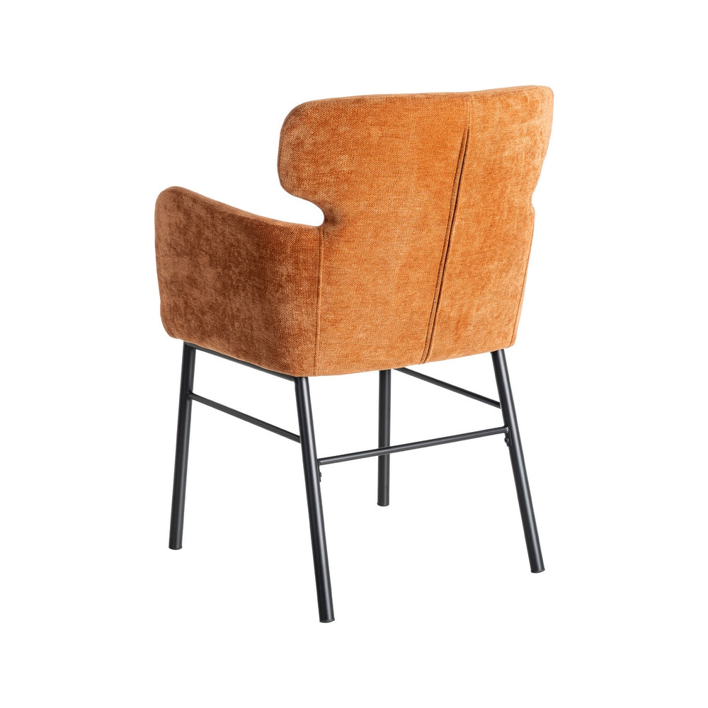 CHAIR TERRACOTTA FABRIC-METAL LIVING ROOM 59.50 X 62.50 X 86 CM