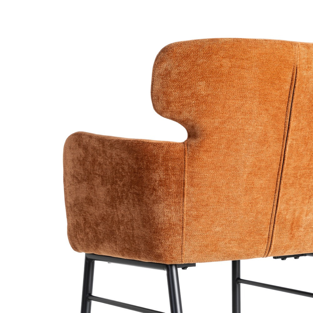 CHAIR TERRACOTTA FABRIC-METAL LIVING ROOM 59.50 X 62.50 X 86 CM