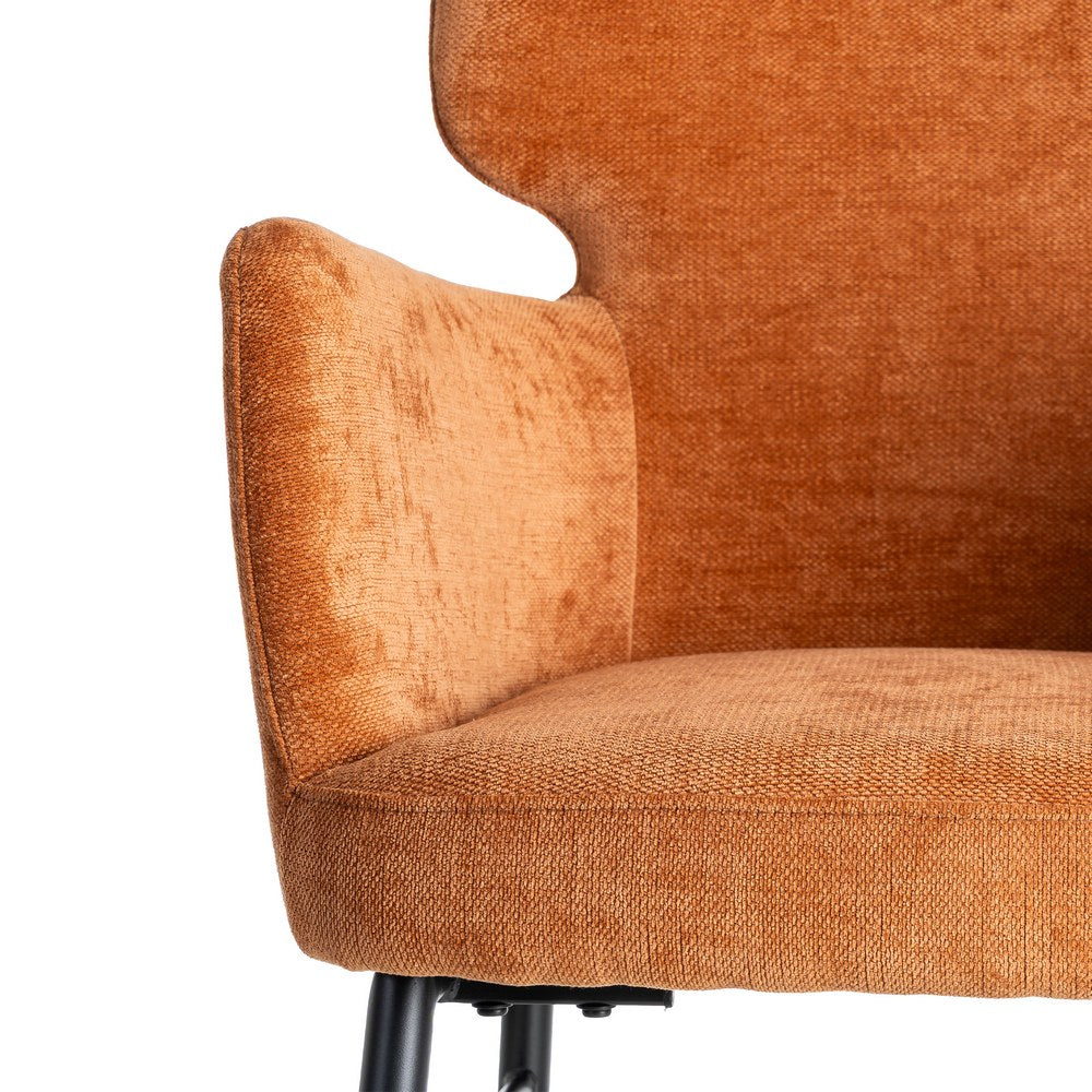 CHAIR TERRACOTTA FABRIC-METAL LIVING ROOM 59.50 X 62.50 X 86 CM
