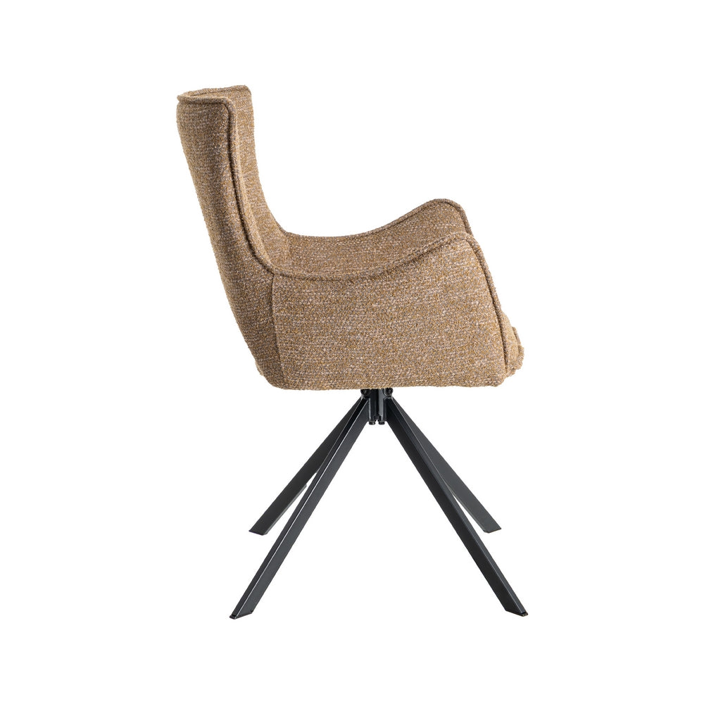 BEIGE FABRIC-METAL CHAIR LIVING ROOM 58.50 X 60 X 86.50 CM