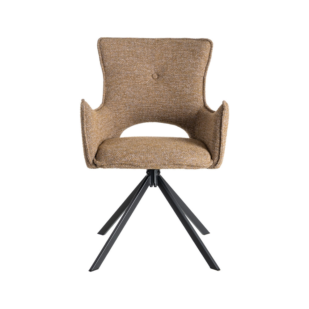 BEIGE FABRIC-METAL CHAIR LIVING ROOM 58.50 X 60 X 86.50 CM