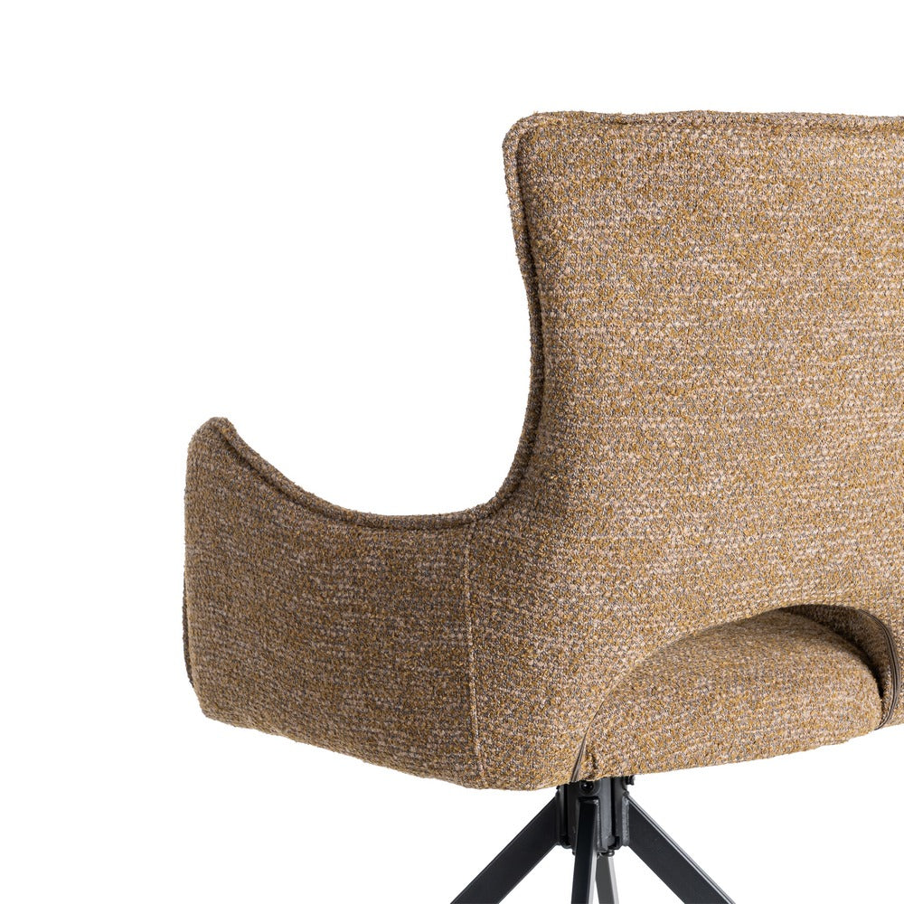 BEIGE FABRIC-METAL CHAIR LIVING ROOM 58.50 X 60 X 86.50 CM