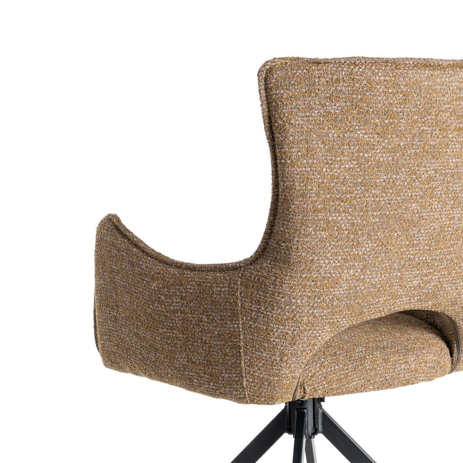 SILLA BEIGE TEJIDO-METAL SALÓN 58,50 X 60 X 86,50 CM