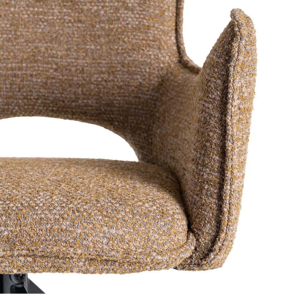 BEIGE FABRIC-METAL CHAIR LIVING ROOM 58.50 X 60 X 86.50 CM