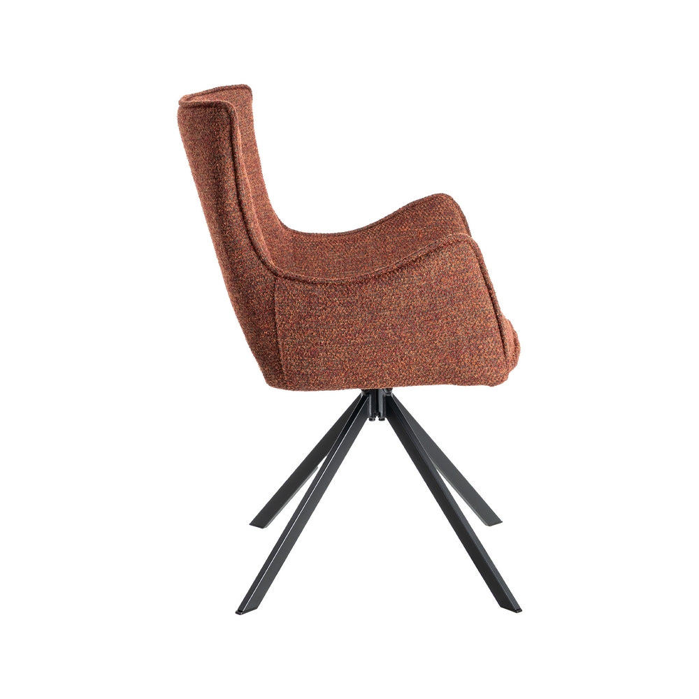 SILLA ROJO TEJIDO-METAL SALÓN 58,50 X 60 X 86,50 CM