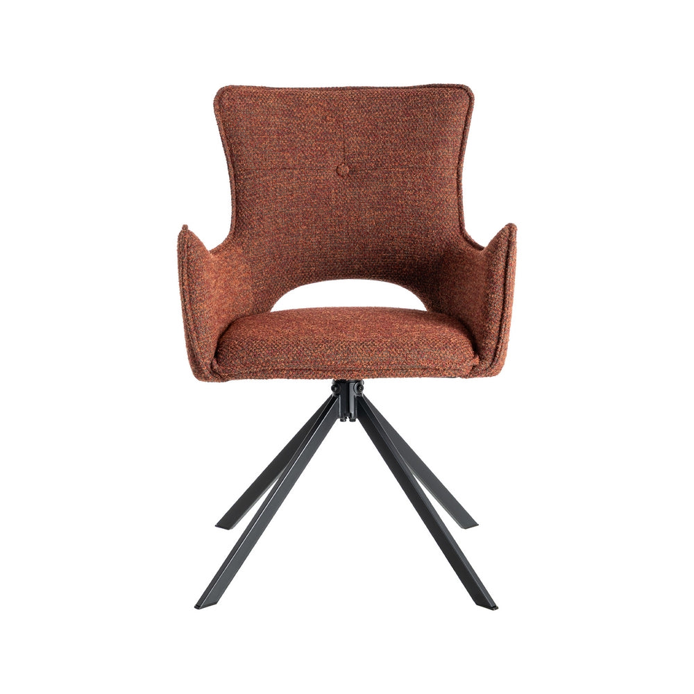 SILLA ROJO TEJIDO-METAL SALÓN 58,50 X 60 X 86,50 CM