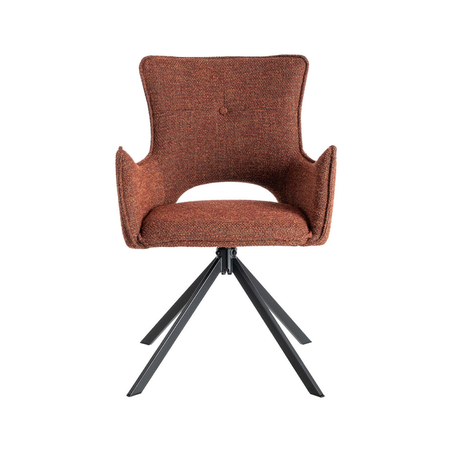 SILLA ROJO TEJIDO-METAL SALÓN 58,50 X 60 X 86,50 CM