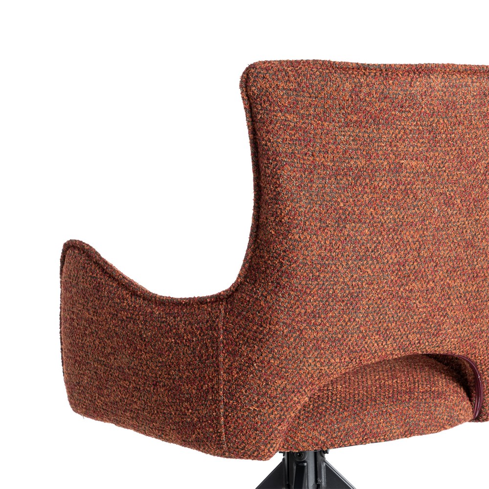 SILLA ROJO TEJIDO-METAL SALÓN 58,50 X 60 X 86,50 CM