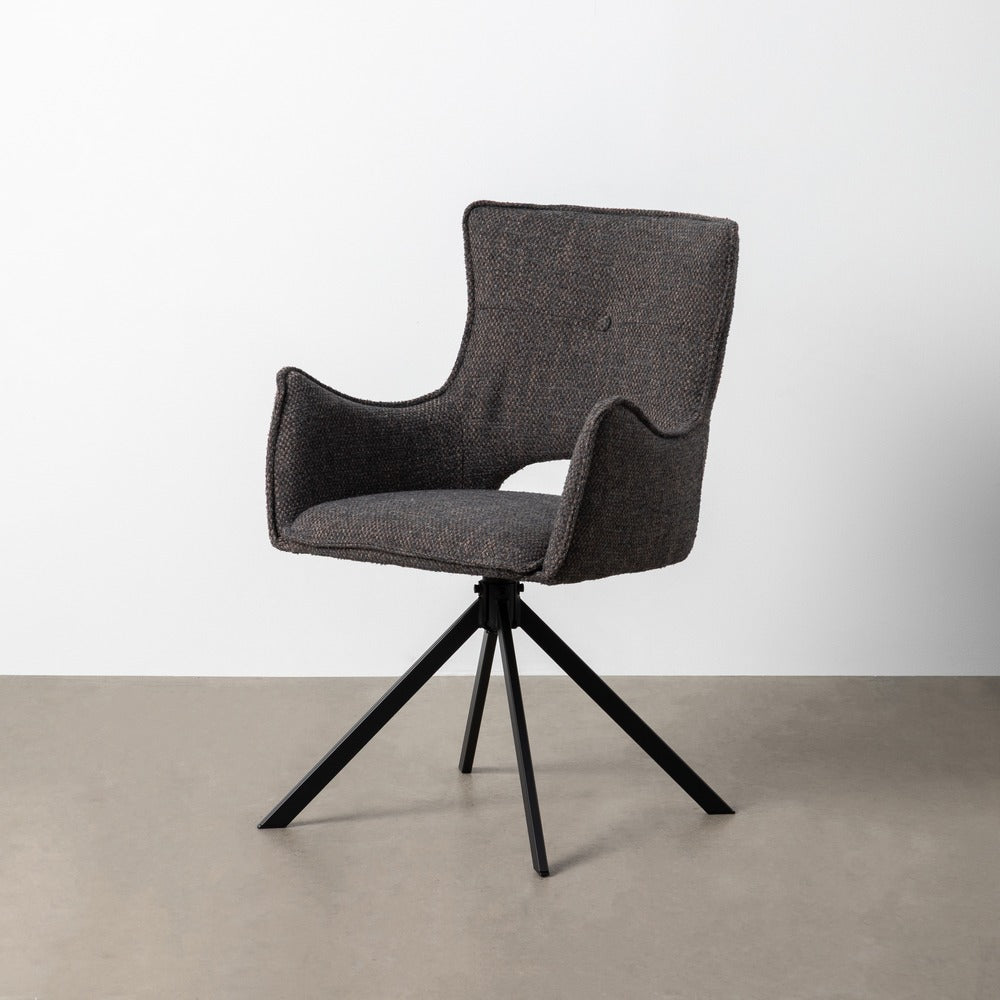 SILLA GRIS TEJIDO-METAL SALÓN 58,50 X 60 X 86,50 CM