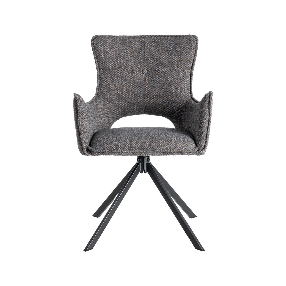 SILLA GRIS TEJIDO-METAL SALÓN 58,50 X 60 X 86,50 CM