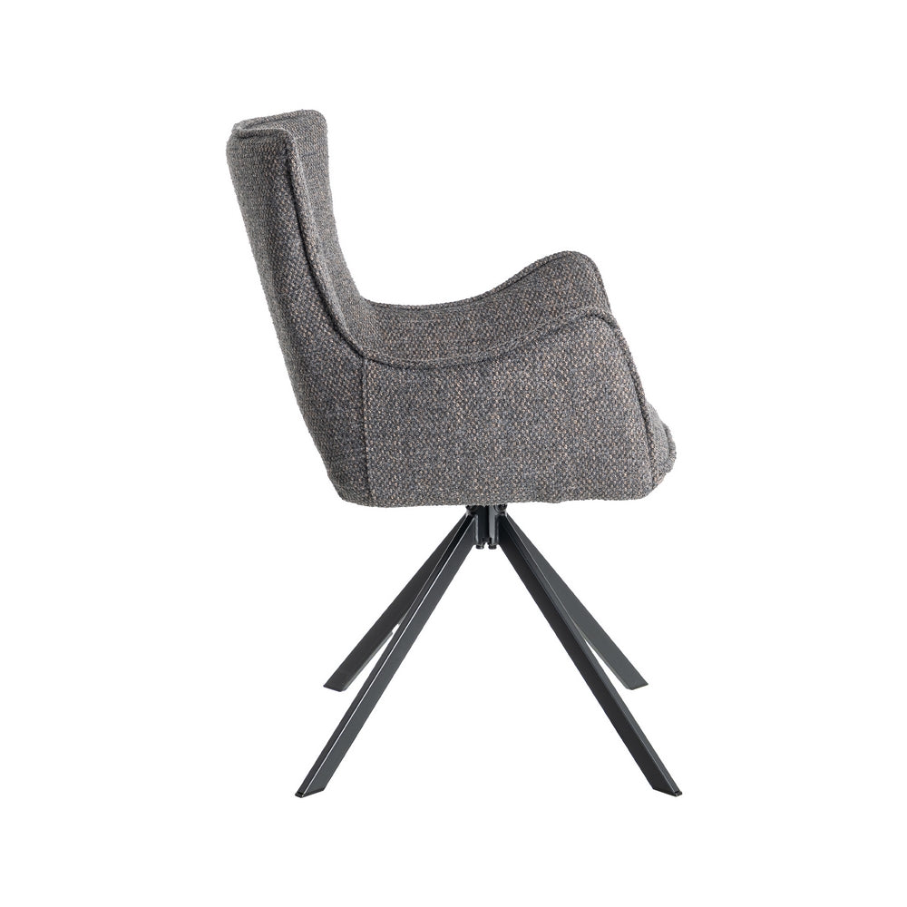 SILLA GRIS TEJIDO-METAL SALÓN 58,50 X 60 X 86,50 CM