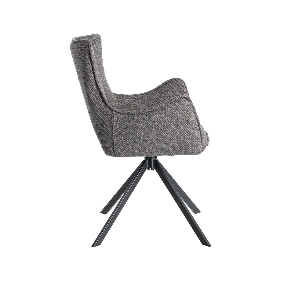 SILLA GRIS TEJIDO-METAL SALÓN 58,50 X 60 X 86,50 CM