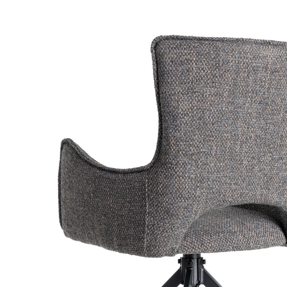 SILLA GRIS TEJIDO-METAL SALÓN 58,50 X 60 X 86,50 CM