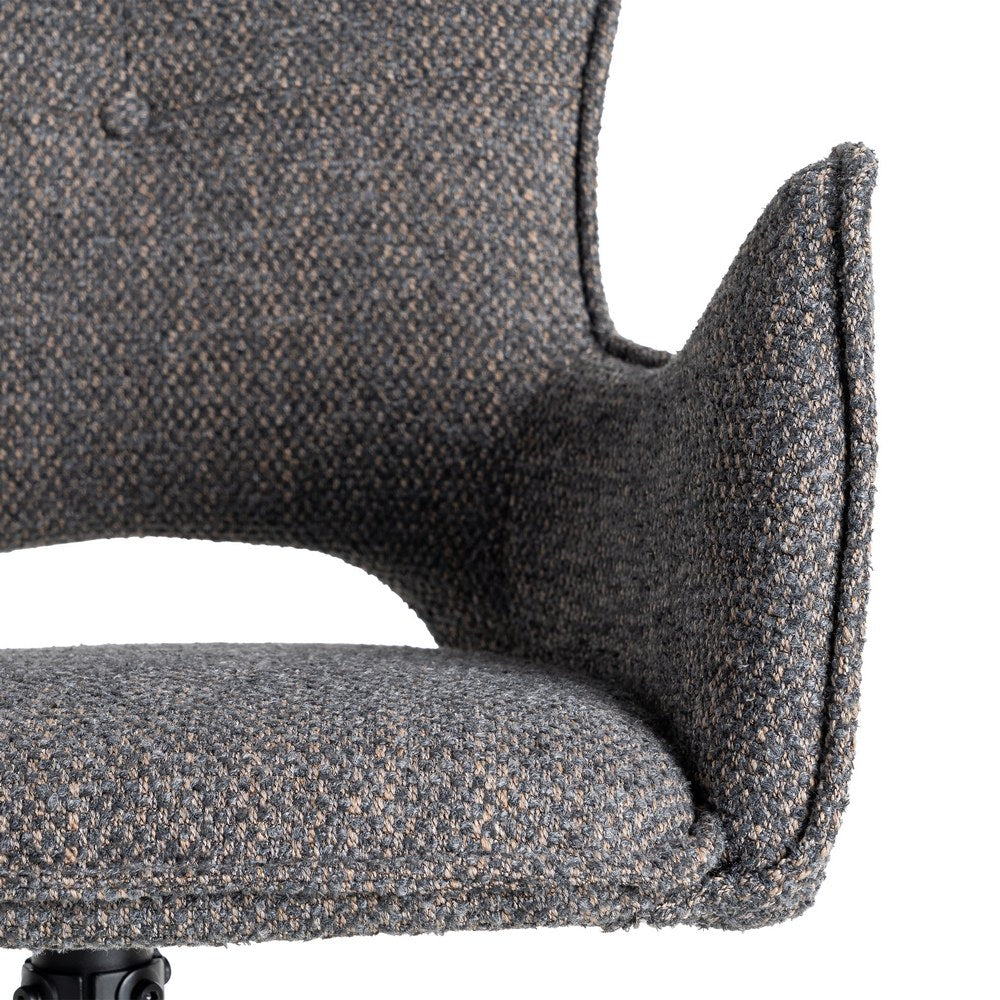 SILLA GRIS TEJIDO-METAL SALÓN 58,50 X 60 X 86,50 CM