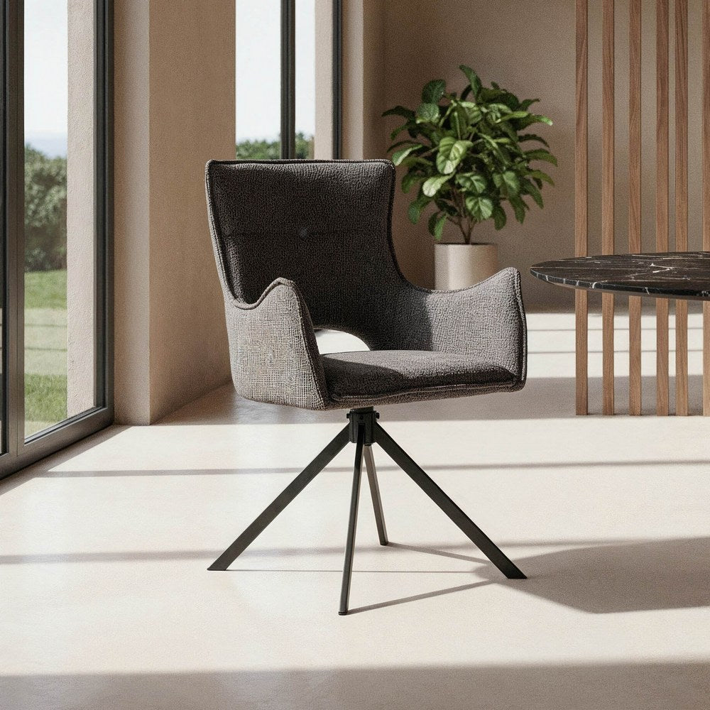 SILLA GRIS TEJIDO-METAL SAL�N 58,50 X 60 X 86,50 CM