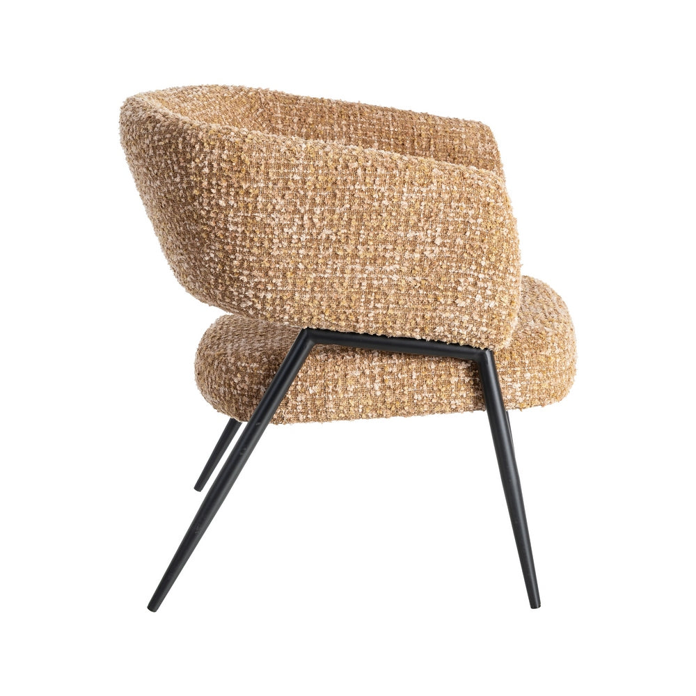 SILLÓN MOSTAZA TEJIDO-METAL SALÓN 71 X 70 X 75 CM