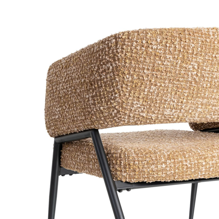 SILLÓN MOSTAZA TEJIDO-METAL SALÓN 71 X 70 X 75 CM