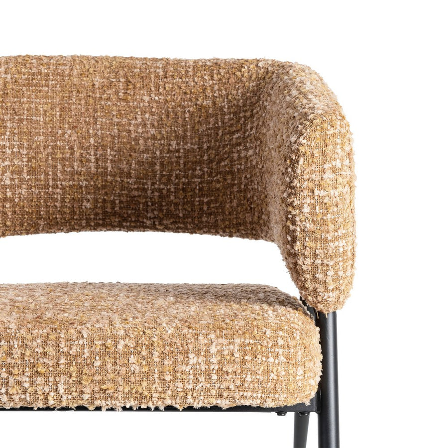 SILLÓN MOSTAZA TEJIDO-METAL SALÓN 71 X 70 X 75 CM