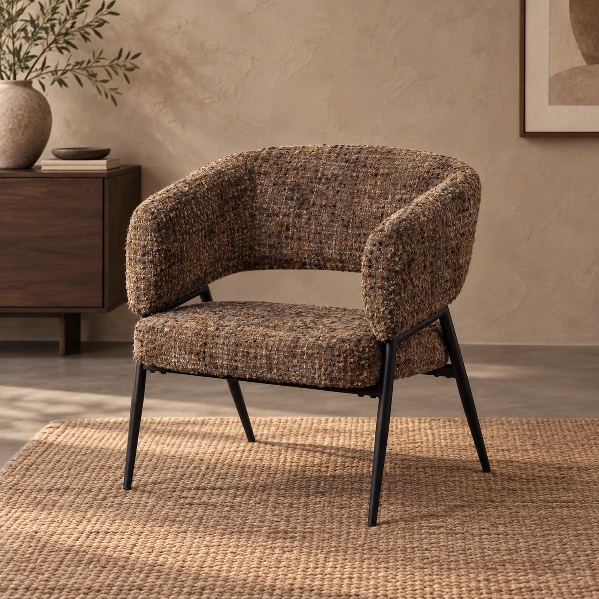 SILLÓN JASPEADO MARRÓN ambiente