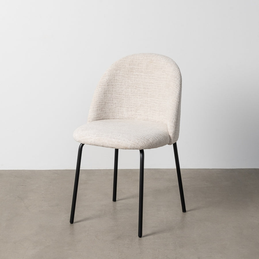 SILLA CREMA TEJIDO-METAL CONTRACT 49 X 48 X 80 CM