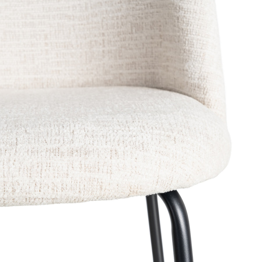 SILLA CREMA TEJIDO-METAL CONTRACT 49 X 48 X 80 CM