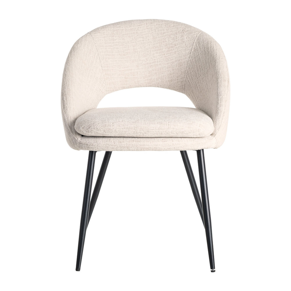 SILLA CREMA TEJIDO-METAL CONTRACT 58 X 60 X 80 CM