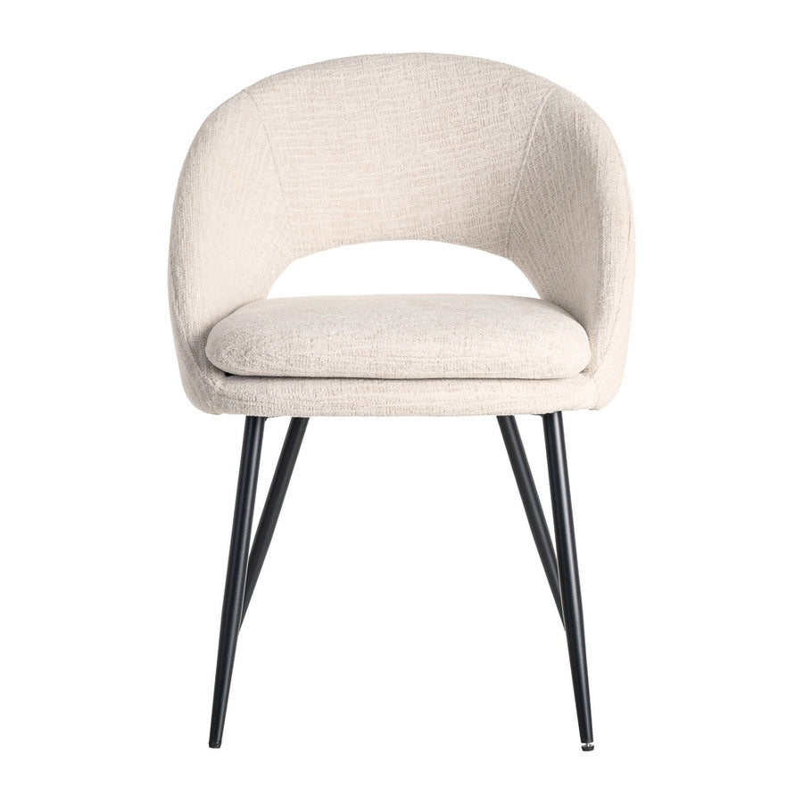 SILLA CREMA TEJIDO-METAL CONTRACT 58 X 60 X 80 CM