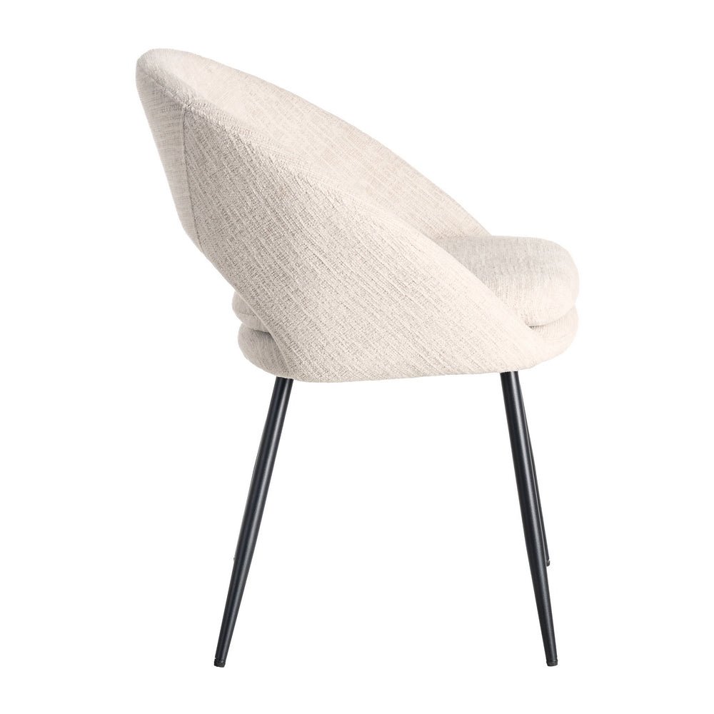 SILLA CREMA TEJIDO-METAL CONTRACT 58 X 60 X 80 CM