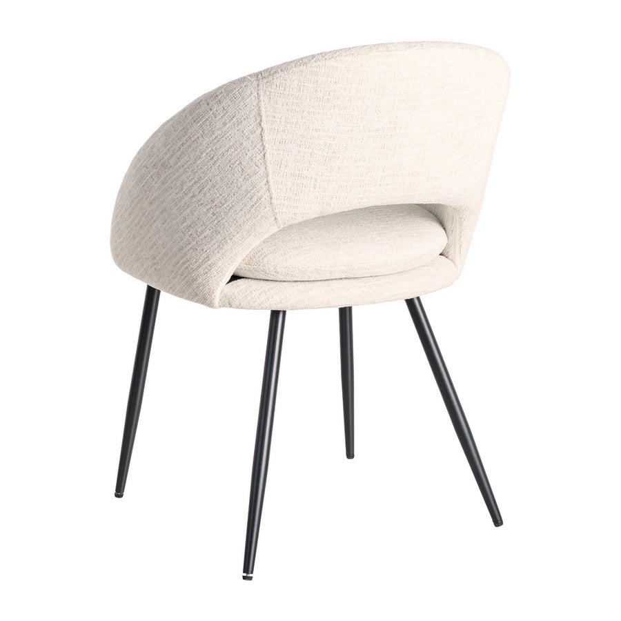 SILLA CREMA TEJIDO-METAL CONTRACT 58 X 60 X 80 CM
