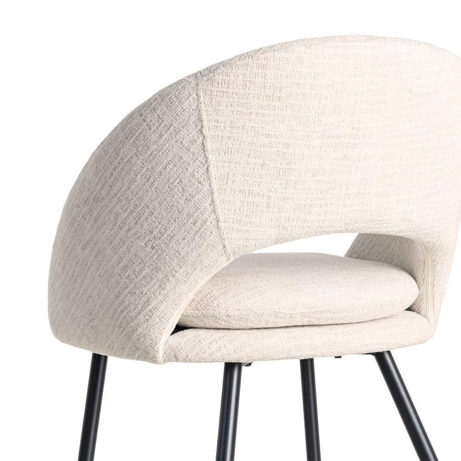 SILLA CREMA TEJIDO-METAL CONTRACT 58 X 60 X 80 CM