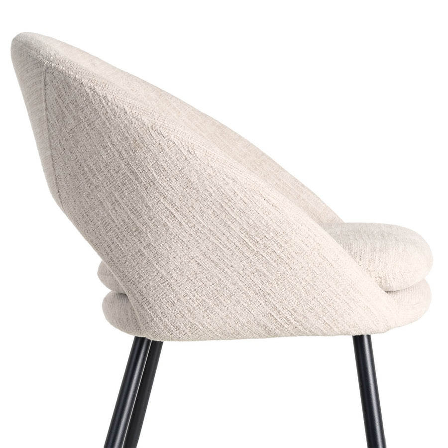 SILLA CREMA TEJIDO-METAL CONTRACT 58 X 60 X 80 CM