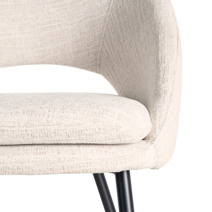 SILLA CREMA TEJIDO-METAL CONTRACT 58 X 60 X 80 CM
