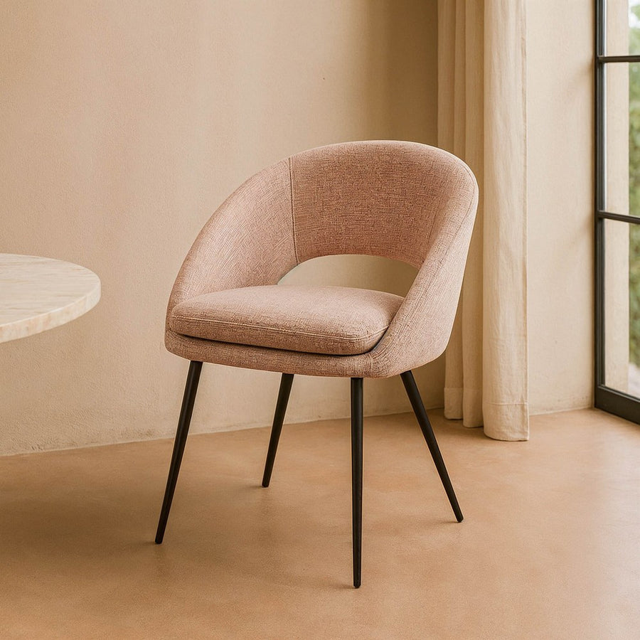 SILLA ROSA TEJIDO-METAL CONTRACT 67,50 X 47 X 79,50 CM