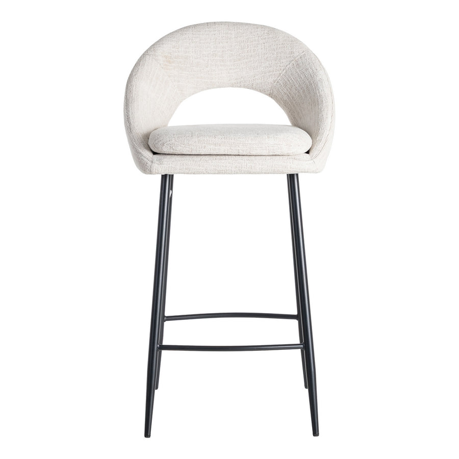 TABURETE CREMA TEJIDO-METAL CONTRACT 53 X 48 X 100 CM