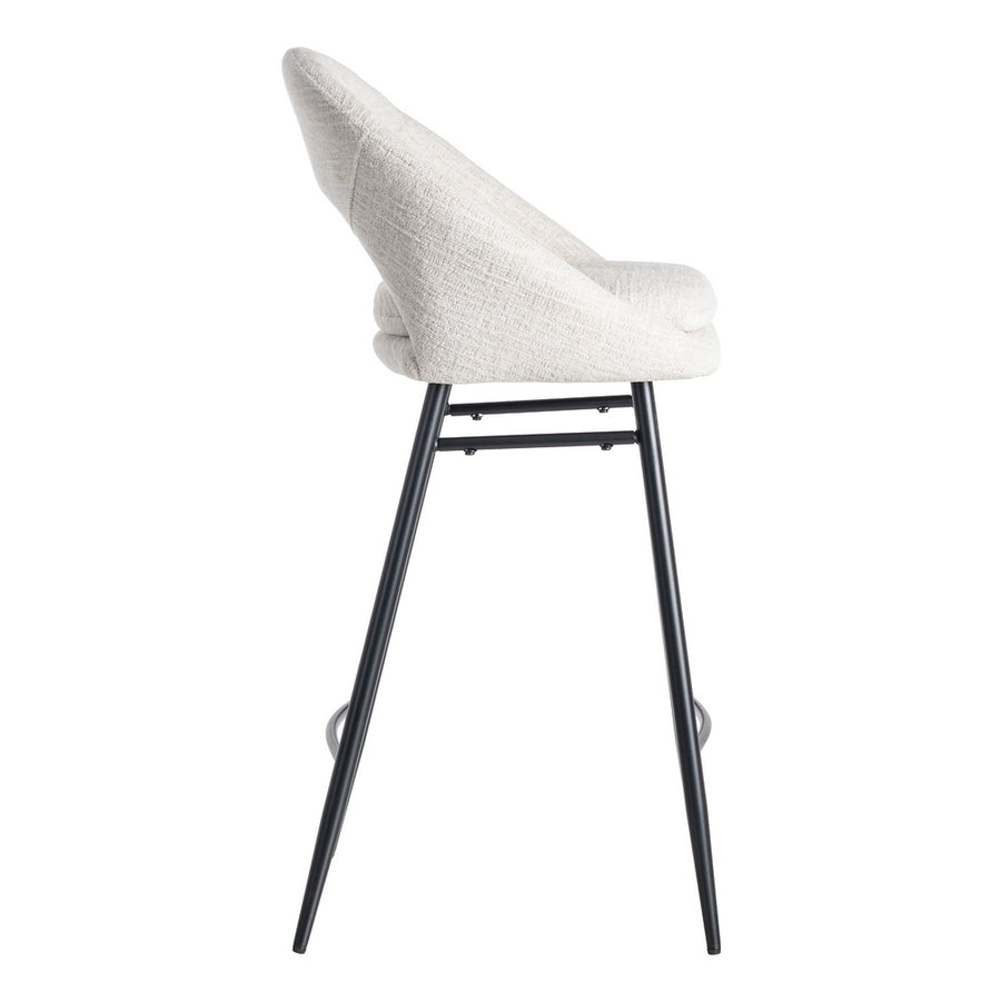 TABURETE CREMA TEJIDO-METAL CONTRACT 53 X 48 X 100 CM