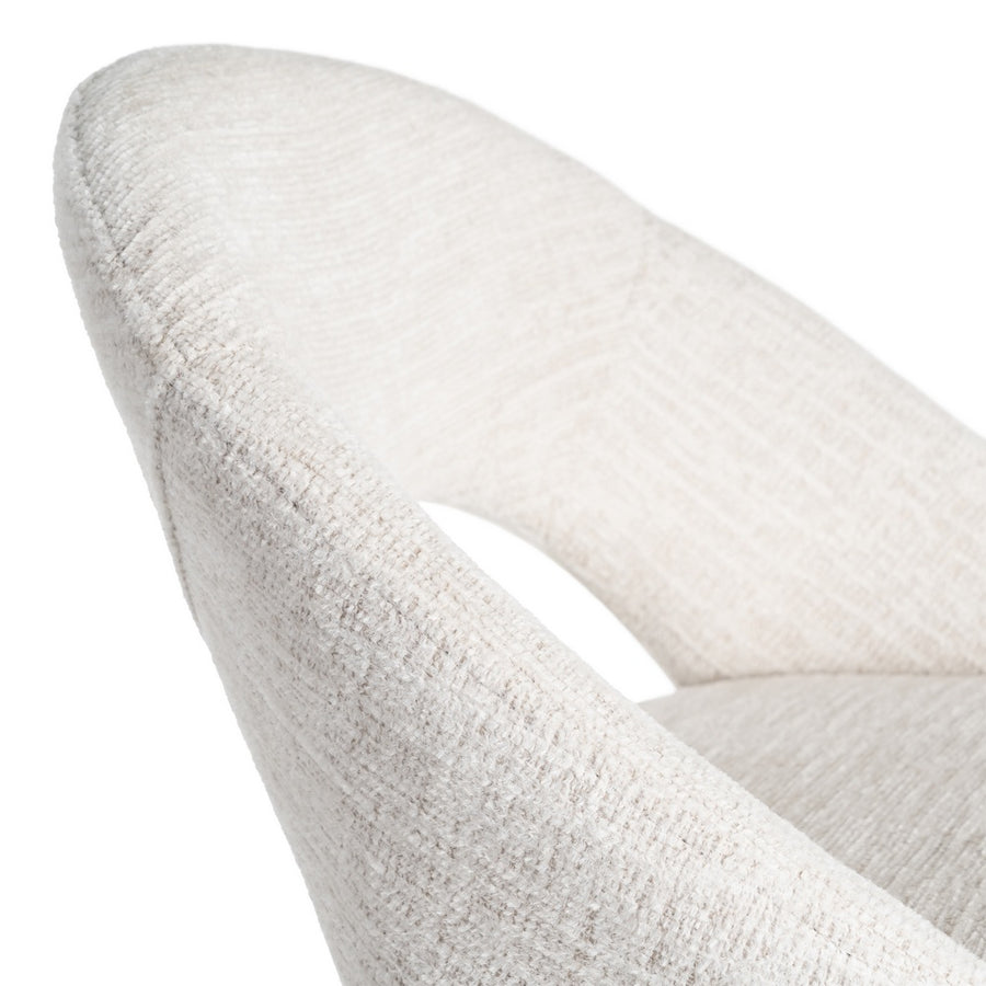 TABURETE CREMA TEJIDO-METAL CONTRACT 53 X 48 X 100 CM