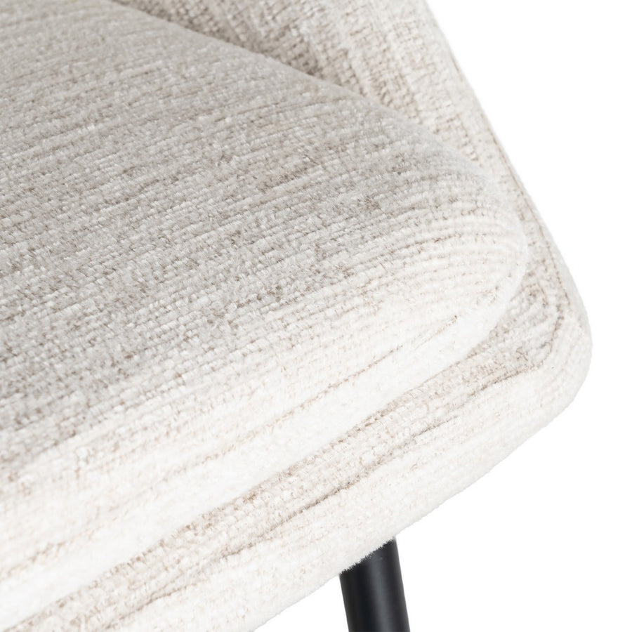 TABURETE CREMA TEJIDO-METAL CONTRACT 53 X 48 X 100 CM