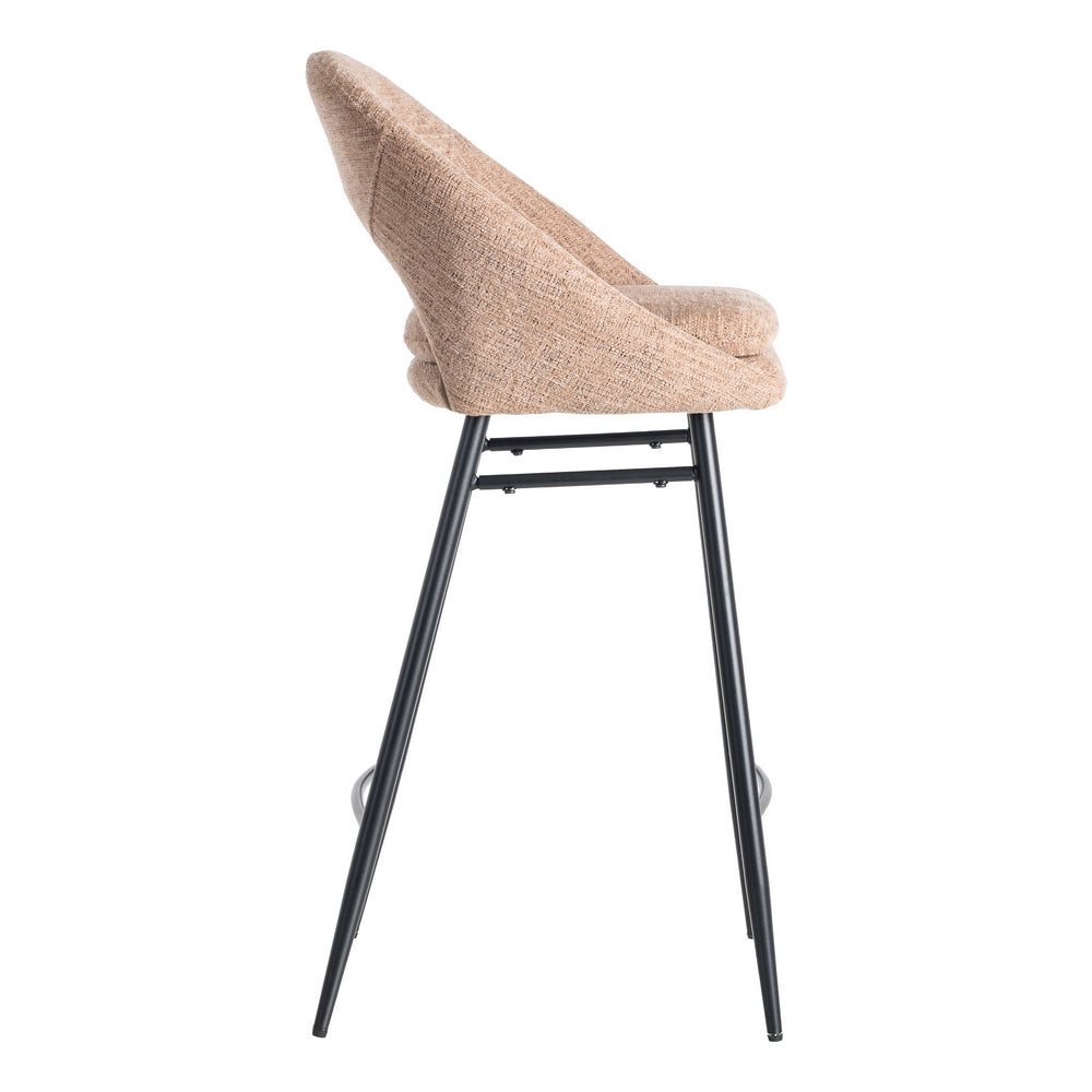 TABURETE ROSA TEJIDO-METAL CONTRACT 53 X 48 X 100 CM