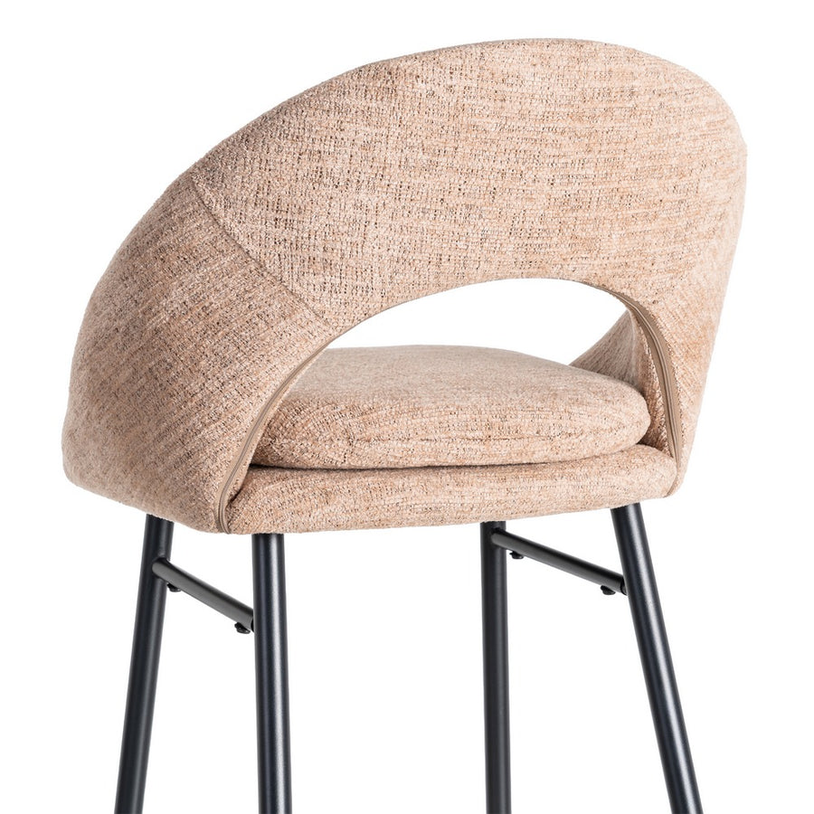 TABURETE ROSA TEJIDO-METAL CONTRACT 53 X 48 X 100 CM