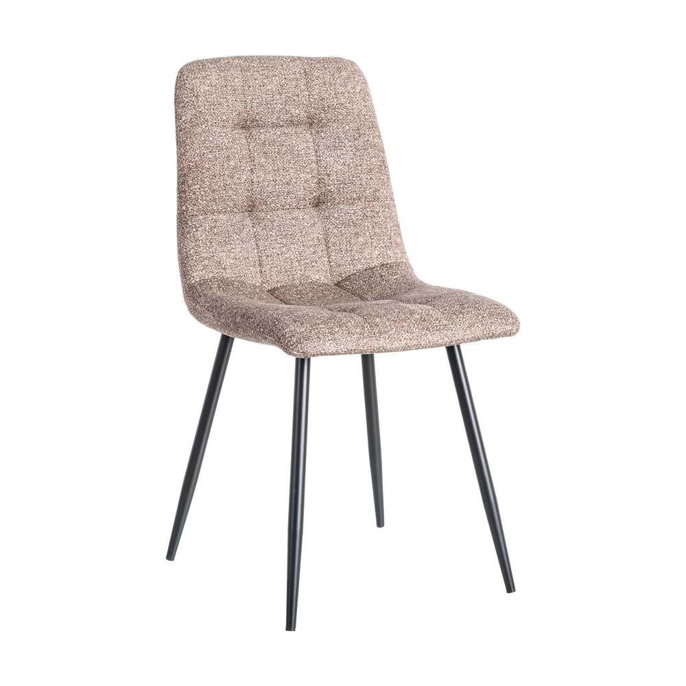 SILLA JASPEADO TAUPE TEJIDO-METAL 44 X 52 X 86 CM