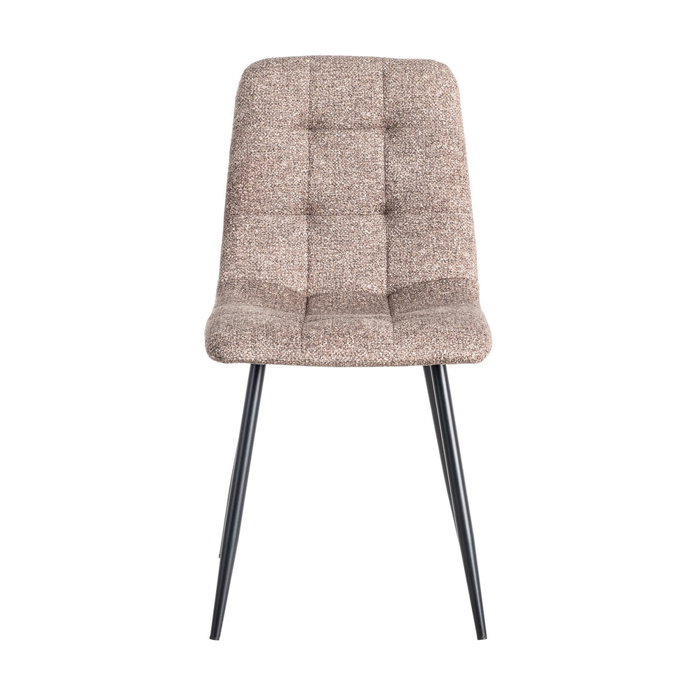SILLA JASPEADO TAUPE TEJIDO-METAL 44 X 52 X 86 CM