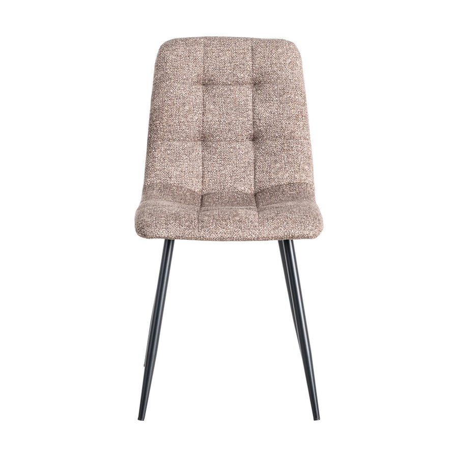 SILLA JASPEADO TAUPE TEJIDO-METAL 44 X 52 X 86 CM