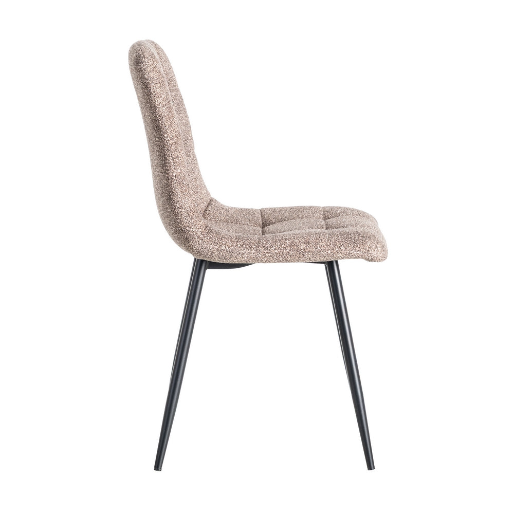 SILLA JASPEADO TAUPE TEJIDO-METAL 44 X 52 X 86 CM