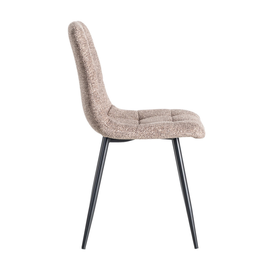 SILLA JASPEADO TAUPE TEJIDO-METAL 44 X 52 X 86 CM